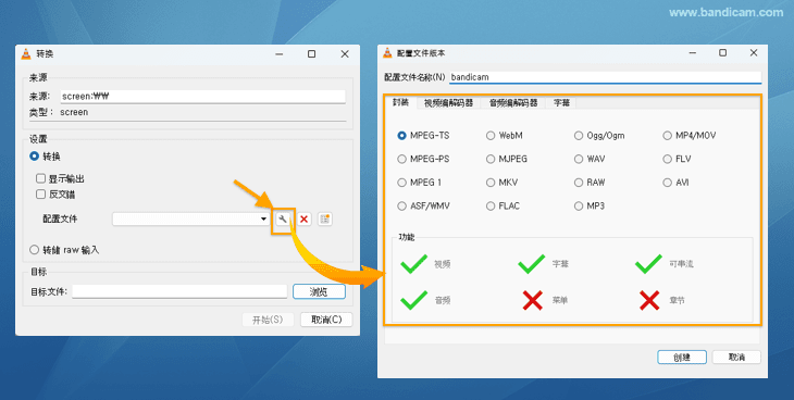 vlc 视频格式